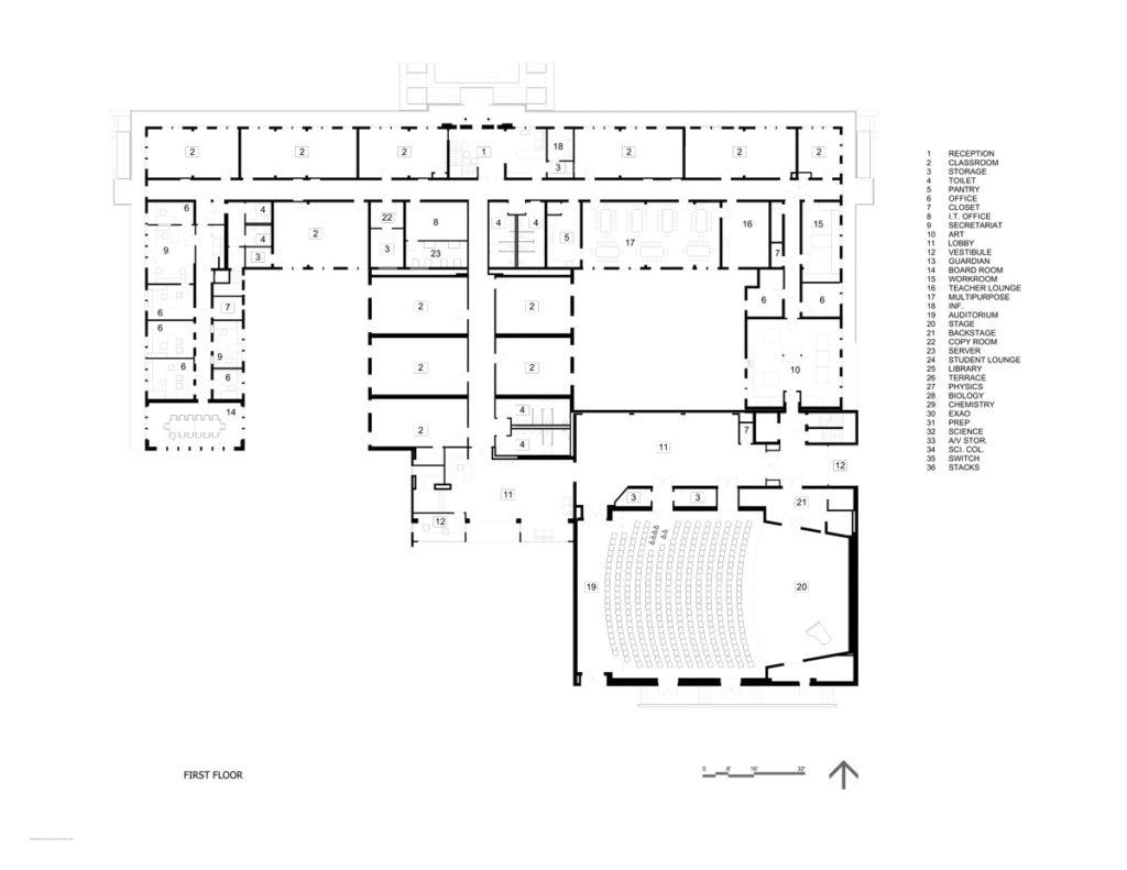 Lycee Francais First Floor Plan