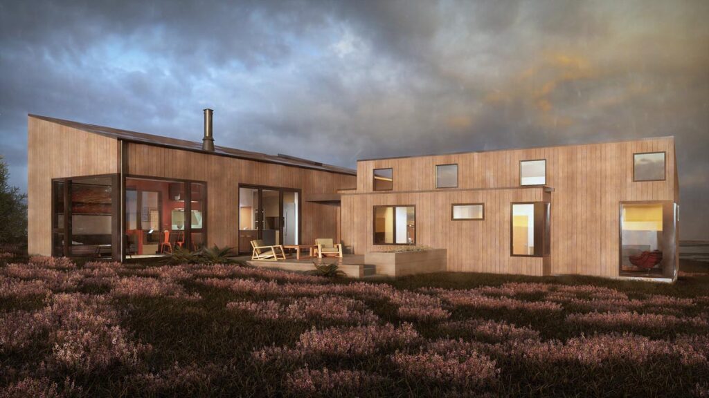 DNM Architecture Sea Ranch Redux Exterior rear cloudy day