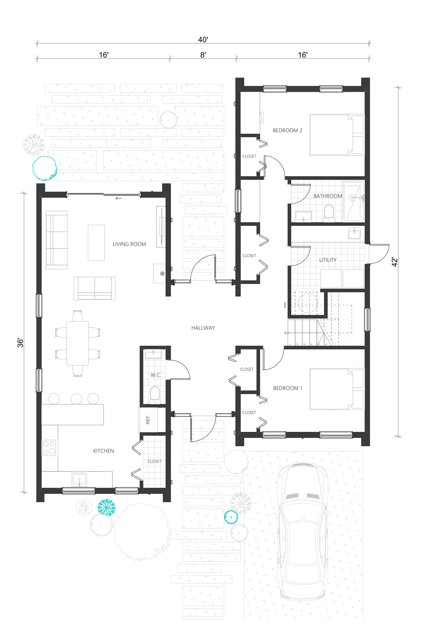 DNM and Wellmade California Climate Change Panelized House Floorplan