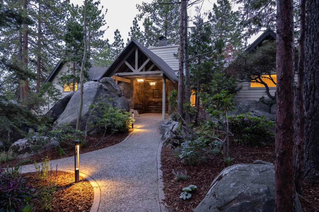 Lake Tahoe House Front Dusk